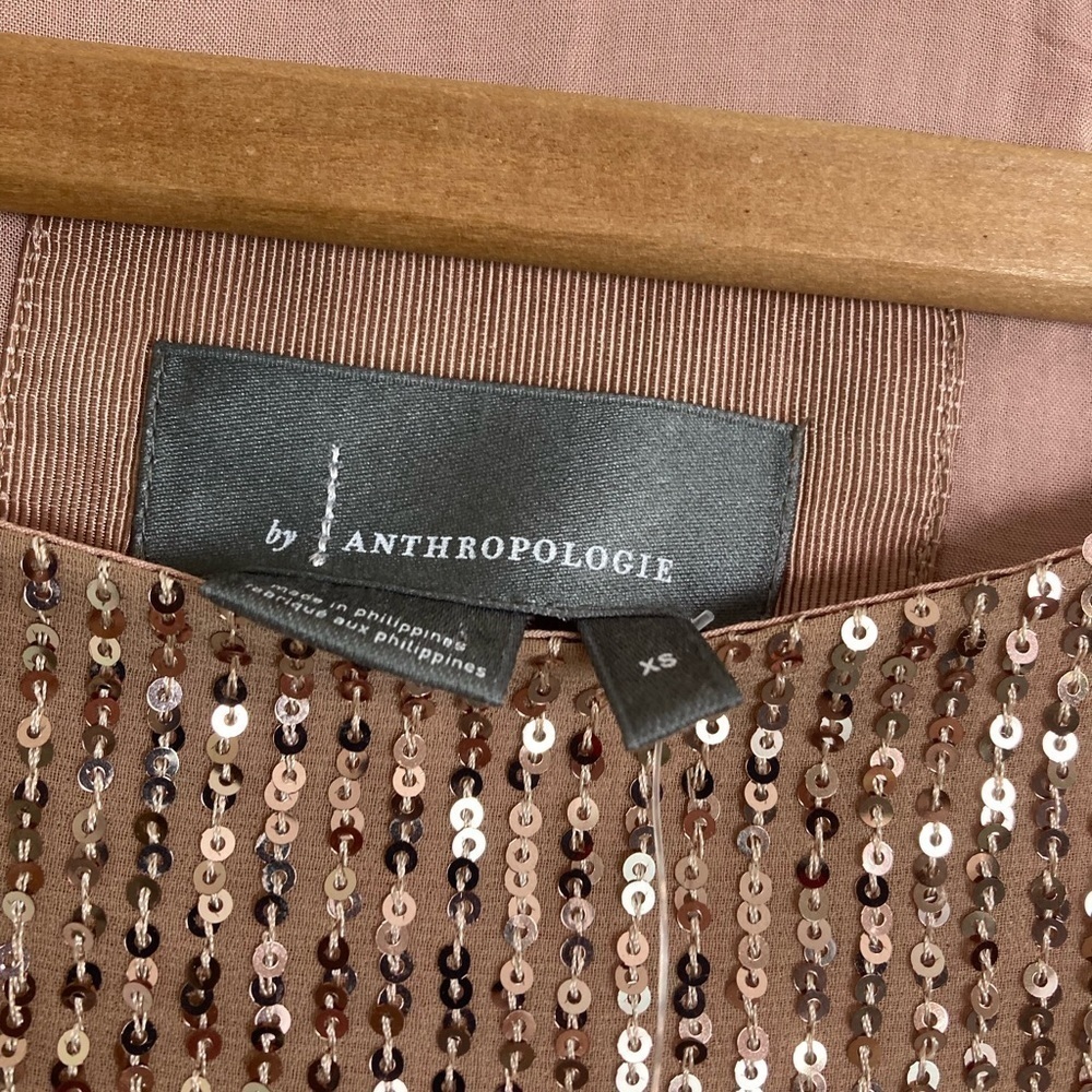 NWT Anthropologie Metallic Sequin Tunic Dress Women’s XS Y2K Starling Whimsigoth - Picture 11 of 14